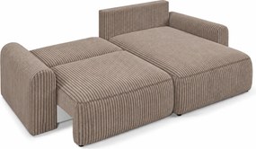 Coltar extensibil reversible NORDEN TILIA 250x140 cm, maro deschis