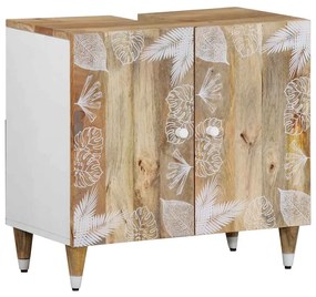 vidaXL Dulap pentru chiuveta de baie, 62x33x58 cm, lemn masiv de mango