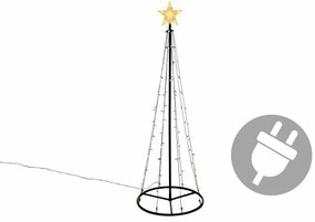 Decor de Crăciun - piramidă luminosă, 180 cm, alb cald