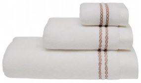 Prosop de corp CHAINE 75 X 150 cm Alb / broderie bej