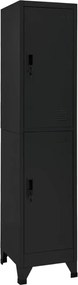 vidaXL Fișet, negru, 38x45x180 cm, oțel