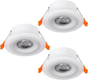 Eglo CALONGE – set de 3 spoturi LED încastrate, 3xLED/4,8W/230V, alb