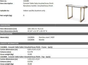 Consola design elegant LUX Fabio, alama periata 116280 HZ