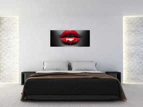Tablou cu buze de femeie (120x50 cm)