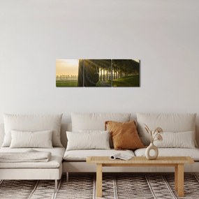 Tablou cu alee (cu ceas) (90x30 cm)