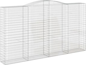 vidaXL Coș gabion arcuit 400x50x220/240 cm fier galvanizat