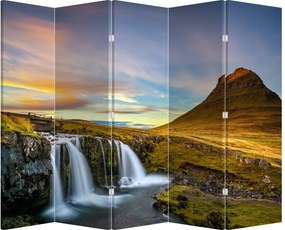 Paravan - Munții și cascade pe Islanda (210x170 cm)
