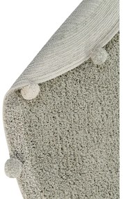 Covor pentru copii verde deschis lavabil/țesut manual din bumbac ø120 cm Bubbly Olive – Lorena Canals