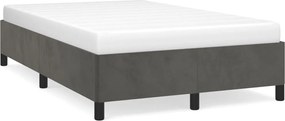 vidaXL Cadru de pat fără saltea, gri închis, 120x200 cm, catifea