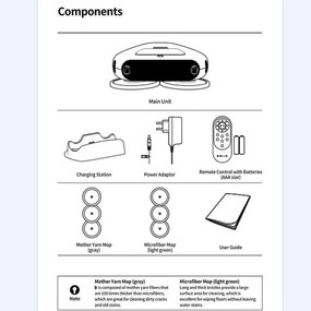 Robot curatare podele Everybot TS300, 27W, 300 ml, Umeda/uscata, Autonomie pana la 200 min, 6 moduri, Senzor anti-cadere/coliziune, Alb