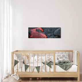 Tablou - Lava (cu ceas) (90x30 cm)