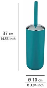 WENKO 21225100 - Perie WC BRASIL 10x37 cm, turcoaz/crom lucios
