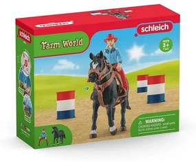 Cursa de cowboy în jurul butoaielor Schleich 42576