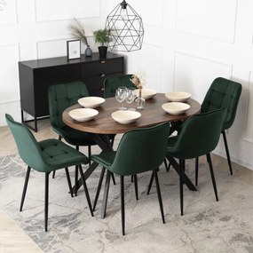 JAKS Masa rotundă extensibilă 80 - 160 cm stejar rustic Dorian