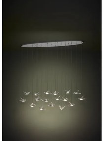 Lustră LED dimabilă pe cablu Eglo 390403 PARATEBUENO 17xLED/3W/230V crom