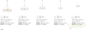 Candelabru clasic modelat si pictat manual finisaj alb antichizat CORTE SP12 097664