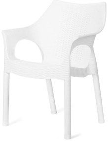 Scaun din ratan Cambridge Snow 61 x 54 x 80 cm