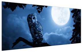 Tablou cu bufnița nocturnă (120x50 cm), în 40 de alte dimensiuni noi
