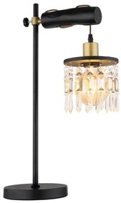 Veioza, lampa de masa design modern COMMA alama mat, negru