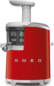 Storcător de fructe Smeg SJF01RDEU, 150 W, 500 ml, rotație inversă, recipient pentru resturi de 1,6 l, roșu