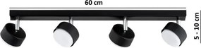 Brilagi - Spot LED RGB reglabil MONO 4xGX53/14W/230V Wi‑Fi Tuya negru