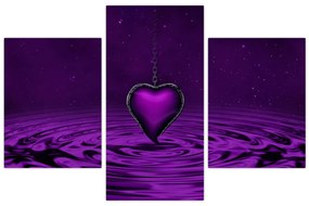 Tablou ci inima violetă (90x60 cm)