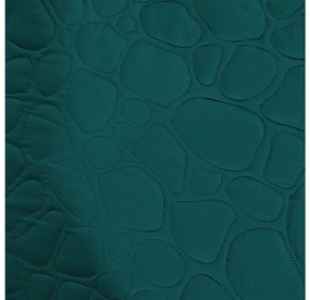 Tyrkysový přehoz na postel se vzorem STONE Dimensiune: 200 x 220 cm