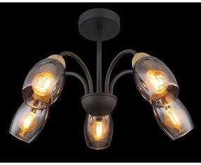 Plafoniera 5L design modern Gerly negru