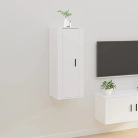 vidaXL Dulap TV montat pe perete, alb, 40x34,5x100 cm