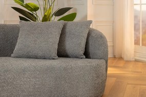 Canapea semicirculara, Tesatura Boucle, Gri, ATELIER 230cm, A-46545 VC