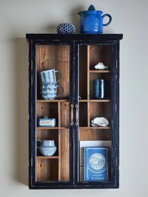 Vitrină neagră din lemn de brad suspendată 50x80x14 cm Hazem – Bloomingville