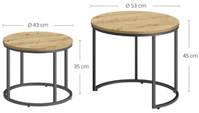 Set de masute de cafea TAYLOR ARTISAN, 2 bucati