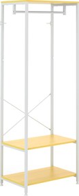 HOMCOM Suport 2 în 1 pentru Haine cu Depozitare Pantofi, Șină Suspendată și 2 Rafturi de Depozitare, 60x40x167.5 cm, Natural | Aosom Romania