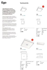 Redo 01-1236 EGO – plafonieră LED pentru baie, 12W/230V, IP44, crom lucios