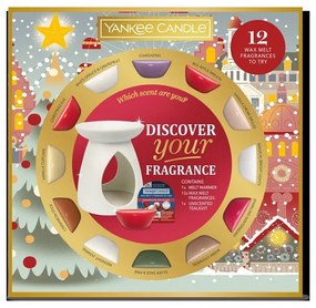 Yankee Candle Set cadou de Crăciun Aromalampa +12 bucăți de ceară