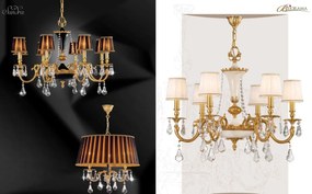 Lustra LUX cu cristale Asfour diametru 55cm Sandra 2605/3 Bejorama