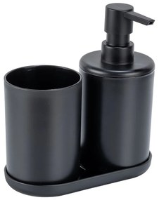 Set de accesorii de baie negru din plastic Fano – Allstar