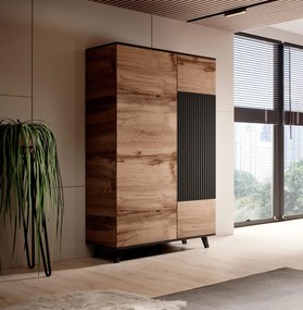 Dulap Random S-1 stejar wotan/negru