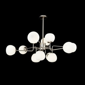 Candelabru design deosebit Erich nickel, 12L MYMOD221-PL-12-N