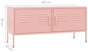 Comoda TV, roz, 105x35x50 cm, otel 1, Roz