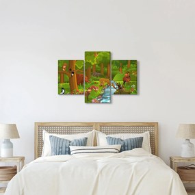 Tablou pentru copii cu animale (90x60 cm)