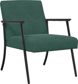 vidaXL fotoliu Verde închis 59 x 75 x 78 cm Catifea