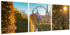 Tablou - Palatul Wallenstein (cu ceas) (90x30 cm)