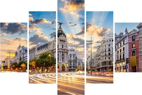 Tablou - Calle Gran Vía, Madrid, Spania (150x105 cm)