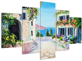 Tablou - Alee grecească, pictură în ulei (150x105 cm)