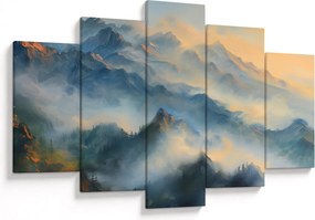 Tablou - Peisaj montan pictat (150x105 cm)