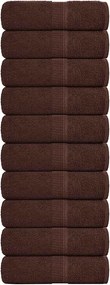 vidaXL Prosoape de oaspeți, FROGN, 10 buc., maro, 30x50 cm, 360 g/m²