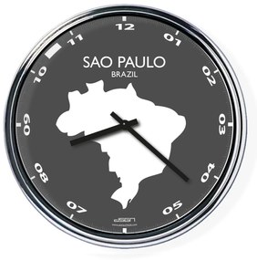 Ceas de birou (deschis sau întunecat) - Sao Paulo / Brazilia, diametru 32 cm | DSGN, Výběr barev Tmavé