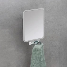 WENKO 22693100 - Oglindă cosmetică VACUUM-LOC QUADRO ED 14 x 19,5 cm, crom lucios