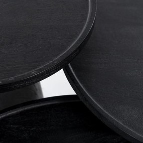 Masuta de cafea din lemn de mango Ron 66x39 cm neagra